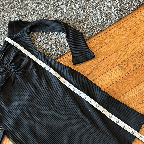 NWOT Princess Polly Black Ribbed Long Sleeve Dress Size 6 - Picture 4 of 7
